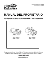 Preview for 15 page of K2 Pumps WPS05001K Owner'S Manual