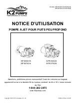 Preview for 29 page of K2 Pumps WPS05001K Owner'S Manual