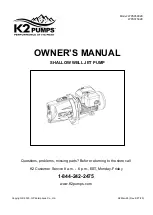 Preview for 21 page of K2 Pumps WPS05002K Owner'S Manual