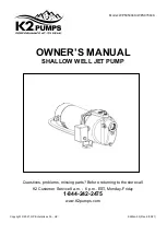 Preview for 1 page of K2 Pumps WPS05004K Owner'S Manual