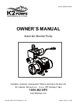 Preview for 1 page of K2 Pumps WPS07505PCK Owner'S Manual