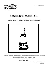 K2 PUMPS UTM02501K Owner'S Manual предпросмотр