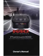 K40 ELECTRONICS Platinum 100 Owner'S Manual предпросмотр