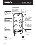 Предварительный просмотр 14 страницы K40 ELECTRONICS RL200i Owner'S Manual