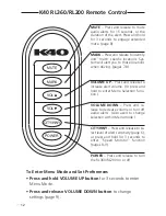 Preview for 14 page of K40 RL200 Quick Reference Manual