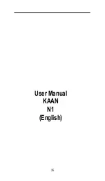 Preview for 36 page of KAAN N1 User Manual