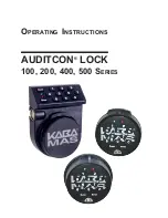 Preview for 1 page of Kaba Mas AUDITCON 100 series Operating Instructions Manual