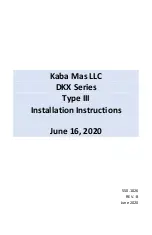 Kaba Mas DKX-10 Installation Instructions Manual preview