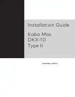 Kaba Mas DKX-10 Installation Manual preview