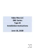 Kaba Mas DKX Series Installation Instructions Manual предпросмотр