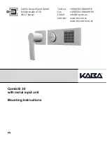 Kaba Mauer Combi B 30 Series Mounting Instructions preview