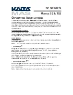 Kaba 52 Operating Instructions Manual preview