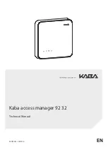 Предварительный просмотр 1 страницы Kaba Access manager 92 32 Technical Manual