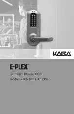 Kaba E-Plex 5X10 Installation Instructions Manual preview