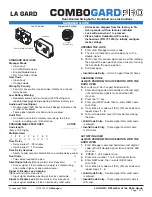 Kaba LA GARD COMBOGARDPRO Manager'S Manual preview