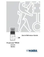 Kaba PowerLever PROX 9000 Quick Reference Manual предпросмотр