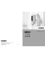 Kaba simplex 7106 series Installation Instructions Manual preview