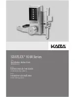 Kaba Simplex 8100 Series Installation Instructions Manual preview