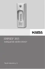 Предварительный просмотр 1 страницы Kaba Simplex Installation Insrtuctions