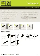 Preview for 1 page of Kaboodle 450mm wall cabinet Quick Start Manual