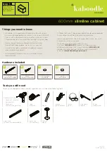 Preview for 1 page of Kaboodle 600mm slimline cabinet Quick Start Manual