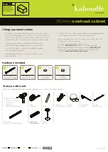 Preview for 1 page of Kaboodle 750mm overhead cabinet Manual