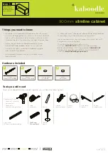 Preview for 1 page of Kaboodle 900mm Slimline Cabinet W-51631 Assembly Instructions