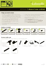 Preview for 1 page of Kaboodle W-51611 Assembly Instructions