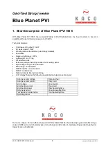 Preview for 4 page of Kaco blue planet PVI 1501i Operator'S Manual