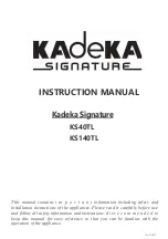 Kadeka Signature KS40TL Instruction Manual preview
