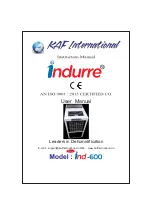 KAF International Indurre IND-600 User Manual preview