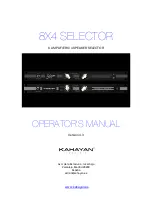 Preview for 1 page of KAHAYAN Proaudio 8x4 MIDI Selector Operator'S Manual