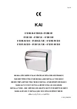 KAI 01250.B Instruction Manual And Installation Manual preview