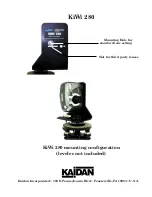 Preview for 18 page of Kaidan KiWi Tripod User Manual