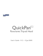 Предварительный просмотр 1 страницы Kaidan QuickPan QuickPan Panoramic Tripod Head User Manual