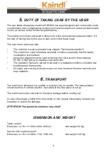 Предварительный просмотр 6 страницы Kaindl SSG 600-A-DC Operating Instruction