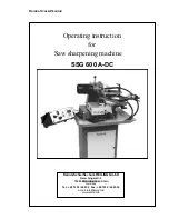 Предварительный просмотр 1 страницы Kaindl SSG 600 A-DC Operating Instructions Manual