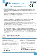 Preview for 1 page of Kair KWH150-ECO-LC Installation & Maintenance