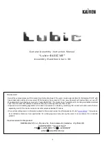 Предварительный просмотр 1 страницы KAIREN Lubic-BASIC NE General Assembly Instruction Manual