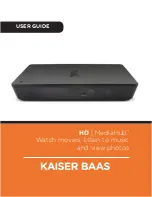 Предварительный просмотр 1 страницы Kaiser Baas HD MediaHub User Manual