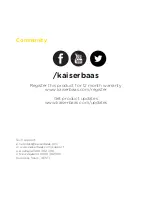 Предварительный просмотр 2 страницы Kaiser Baas KBA03052 User Manual