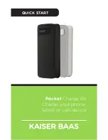 Предварительный просмотр 1 страницы Kaiser Baas Pocket Charge 6K Quick Start Manual