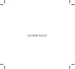 Предварительный просмотр 2 страницы Kaiser Baas XS4 Complete User Manual