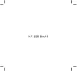 Предварительный просмотр 23 страницы Kaiser Baas XS4 Complete User Manual