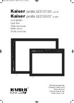 Preview for 1 page of Kaiser Fototechnik prolite LED 37/25 Operating Instructions Manual