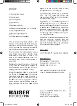 Preview for 4 page of Kaiser Fototechnik Tiltall LV-34 Operating Instructions