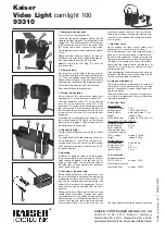 Preview for 2 page of Kaiser camlight 100 Manual