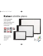 Preview for 1 page of Kaiser Slimlite plano 2454 Operating Instructions Manual