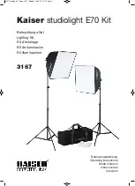 Kaiser studiolight E70 Kit Operating Instructions Manual предпросмотр