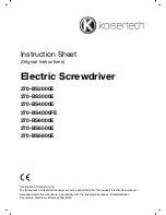 Kaisertech 270-BS2000E Instruction Sheet предпросмотр